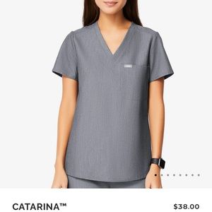Figs Graphite Catarina Scrub Top